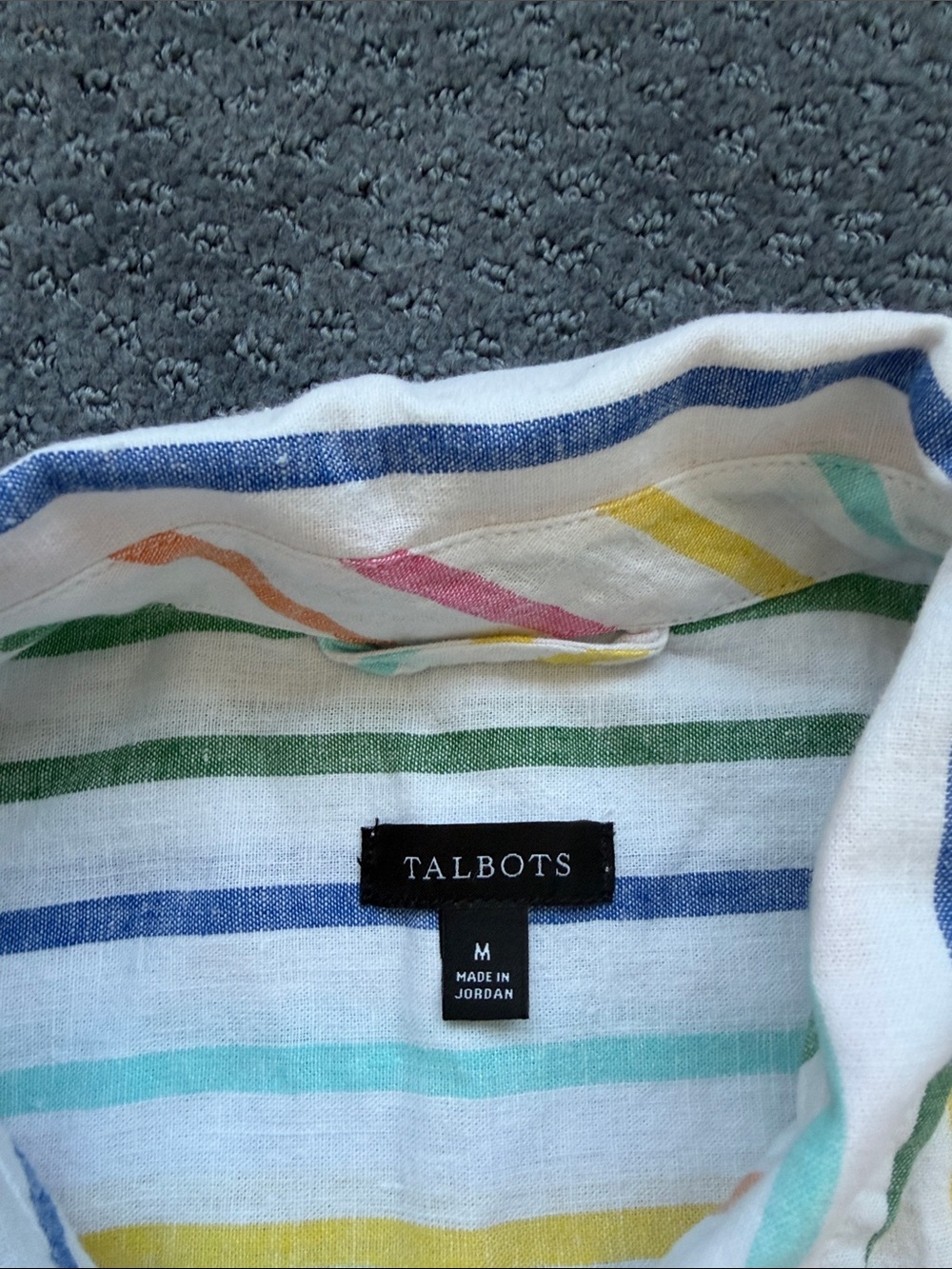 Talbots Multicolor Striped Button-Down Shirt - Picture 2 of 5